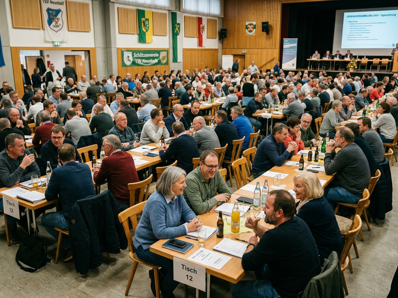 Symbolbild Jahresversammlung MItgliederversammlung Vereinsversammlung KI generiert