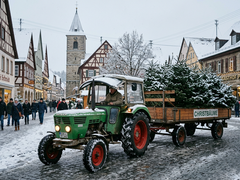 KI Symbolbild Christbaumsammelaktion